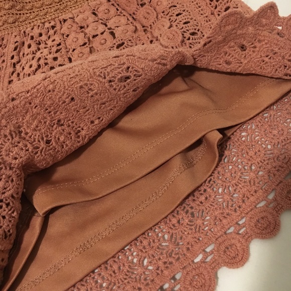 Rewind Dark Blue and Pink Crotchet Shorts - Picture 8 of 8